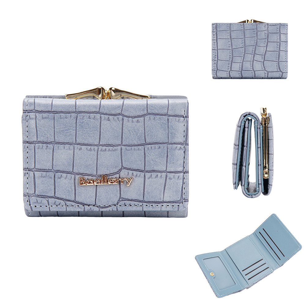 2025 Free Shipping New Designer Bag Women's Stone Pattern Short Wallet Fashion High Quality Card Bag Trendy High End Zero Wallet