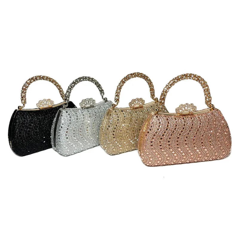 Fashion Diamonds Womens Handbags Full Rhinestone Party Clutch Bag Portable Tote Shoulder Messenger Bags 250606