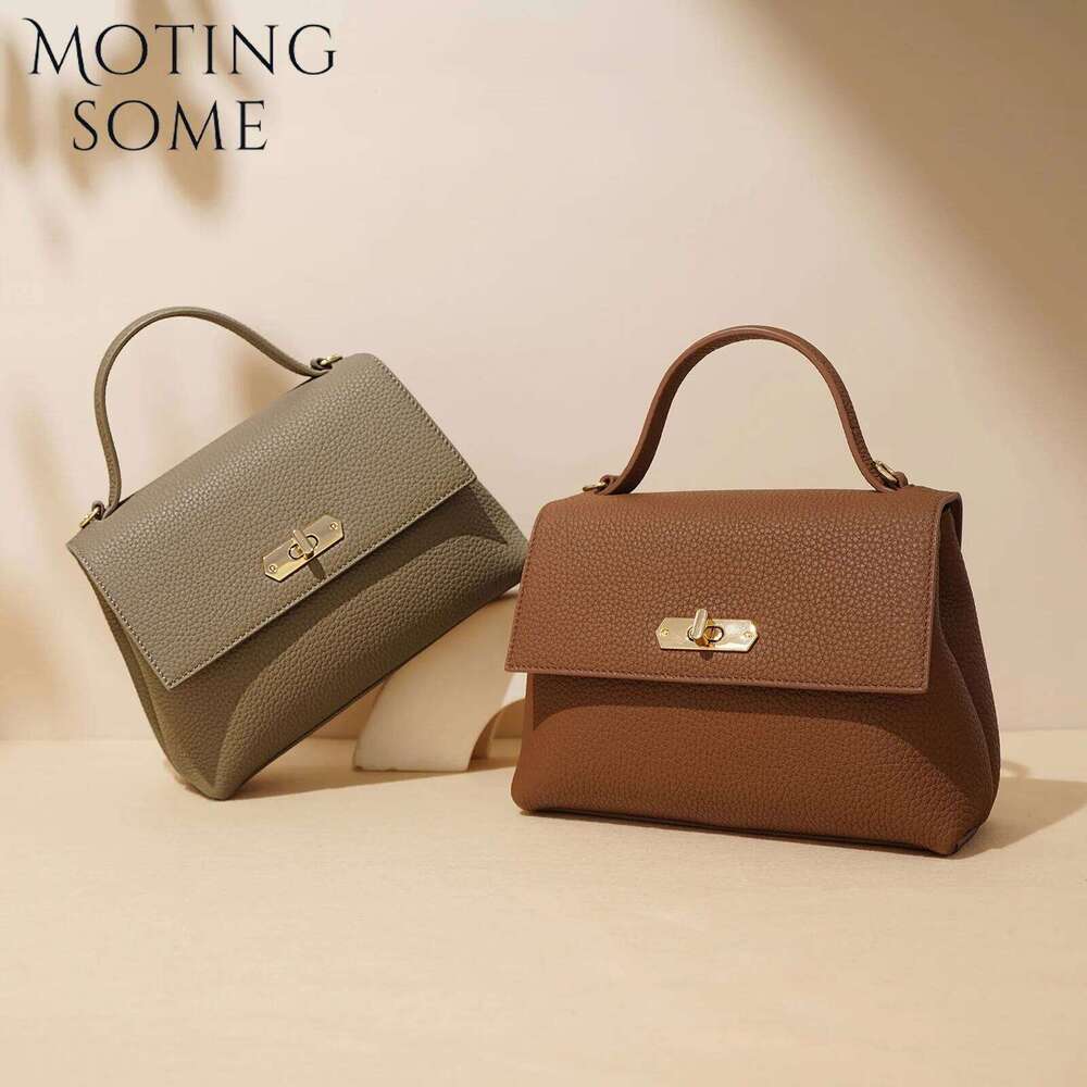 Motingsome Fashion Cowhide Mini Bag Women Shoulder Genuine Leather Flap Bags Satchel Lady Daily Purses 2024 New