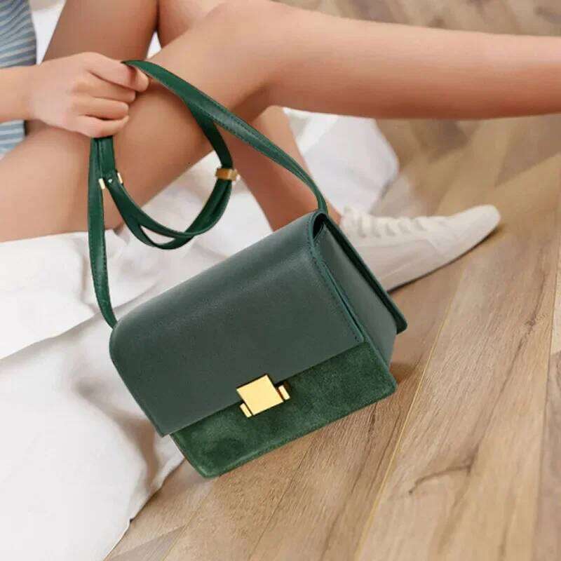 Women Messenger Bags High Quality Solid Color Patchwork Flap Handbags For 2024