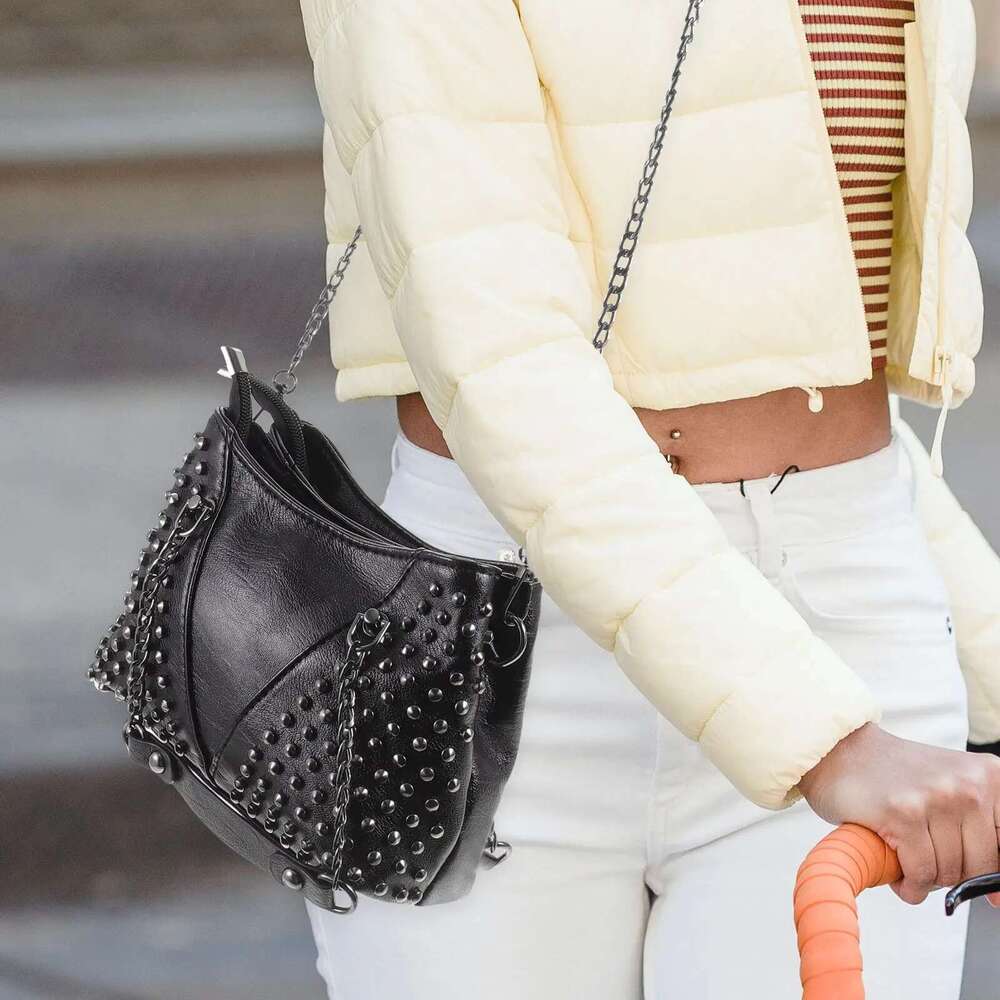 Crossbody Chain PU Handbags Satchel Big-Capacity Messenger Women Fashion Shoulder Purse Bag