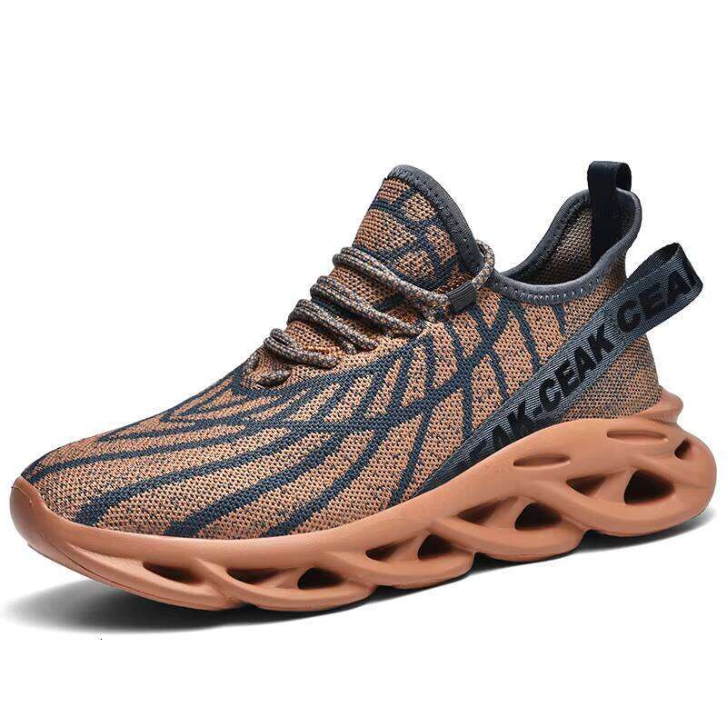 Popular Fashion Flying Woven Sports Casual Men's Soft and Comfortable Running Shoes