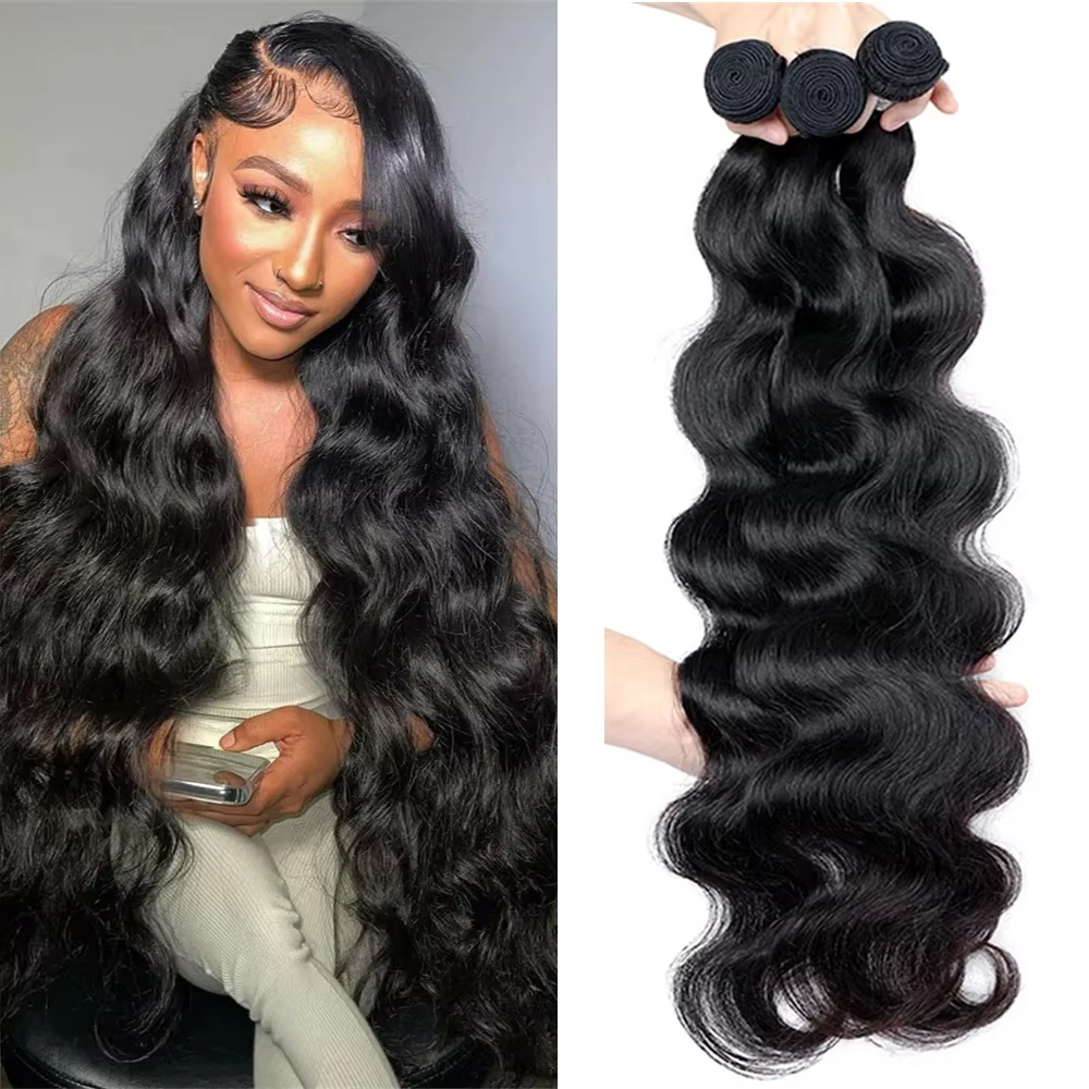 8 Inch Straight Bundles Human Hair Burmese Curly Raw Hair Bundles Double Weft Virgin Hair Extensions Quick Weaving 100% Human Hair Body Wave 3 4 Bundl