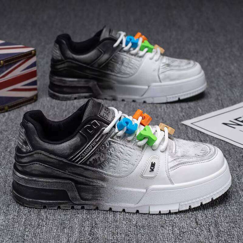 Fashionable New Men's Casual Niche Trend Sports Thick Bottom Heightening Shoes