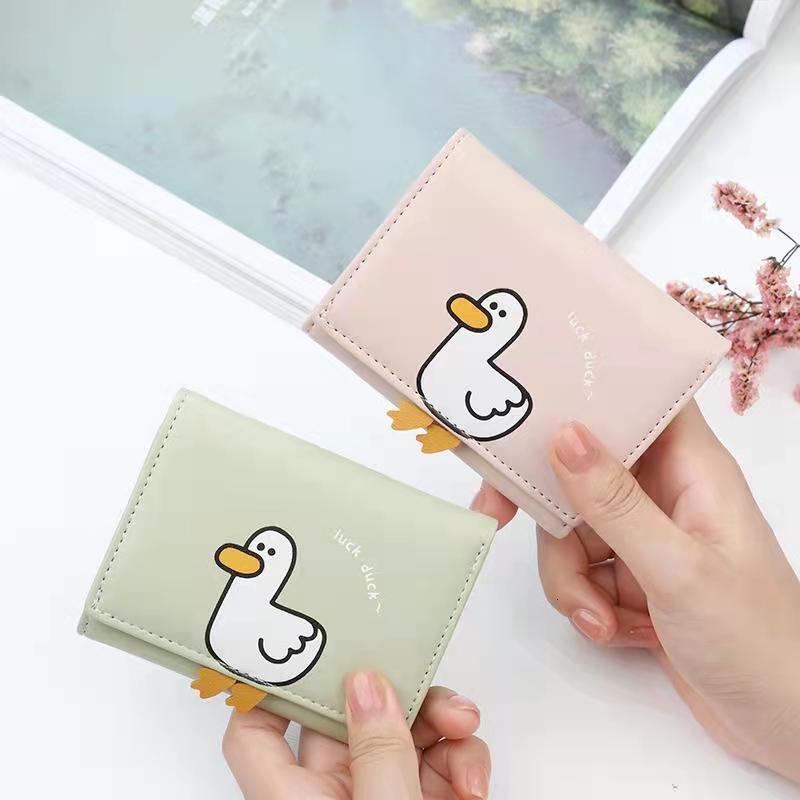 Free Shipping 2025 New Designer Bag For Women With Multiple Card Slots Cute And Practical Duck Short Wallet Coin Bag Exquisite And Trendy Card Bag