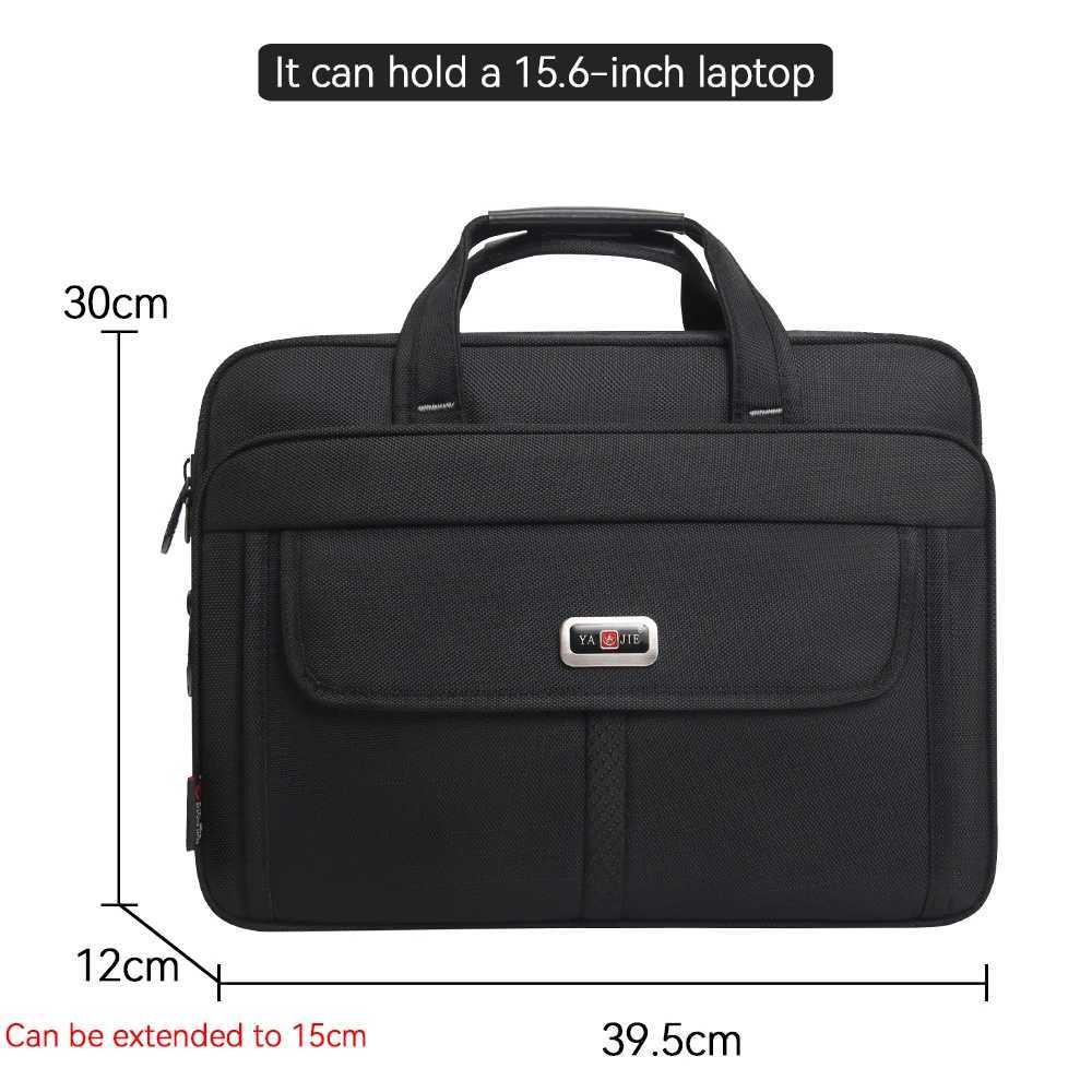 Business mens briefcase canvas waterproof large capacity 15.6 inch laptop bag work bag business bag official office bag W250610