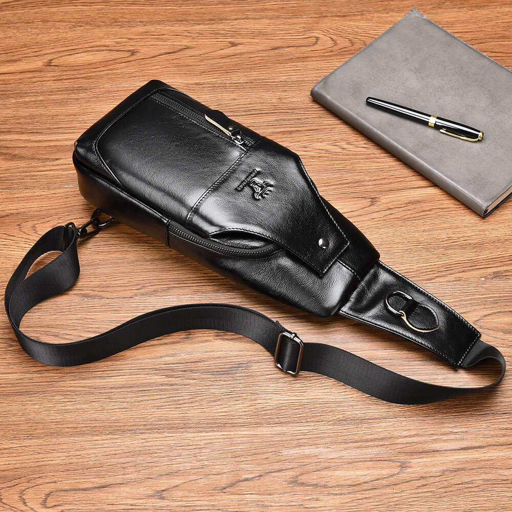 TAURUSCIAGA Zhen Niu Shijia Men's Genuine Leather Single Shoulder Crossbody Chest First Layer Cowhide Front Sling Bag Portable