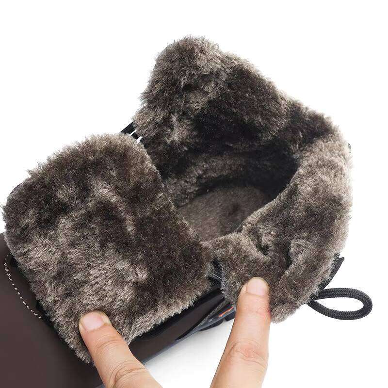 Wholesale Big Size Outdoor Factory Price Men Add Fur Keep Warm Sport Hiking Boots Winter Shoes