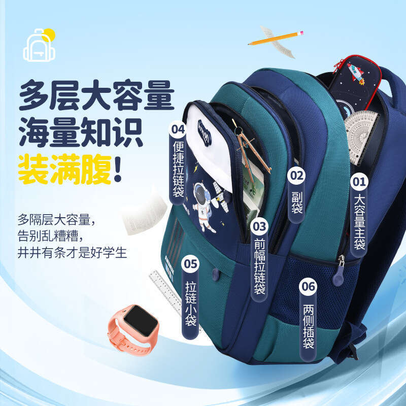 Designer Bag New Cartoon Children S Backpack For Primary School Students Grades Double Layer Oxford Cloth Water Resistant Lightweight