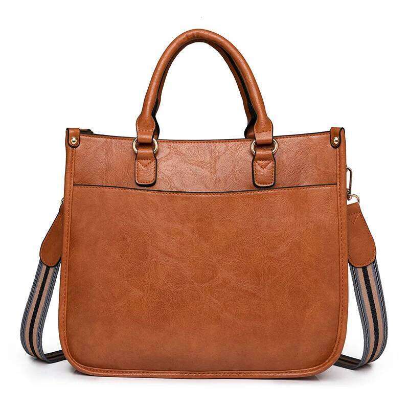Designer Luxury 2025 New Casual Retro Women's Crossbody Daily Handbag Briefcase Fashion PU Leather Commuting Shopping Shoulder Bag For Women
