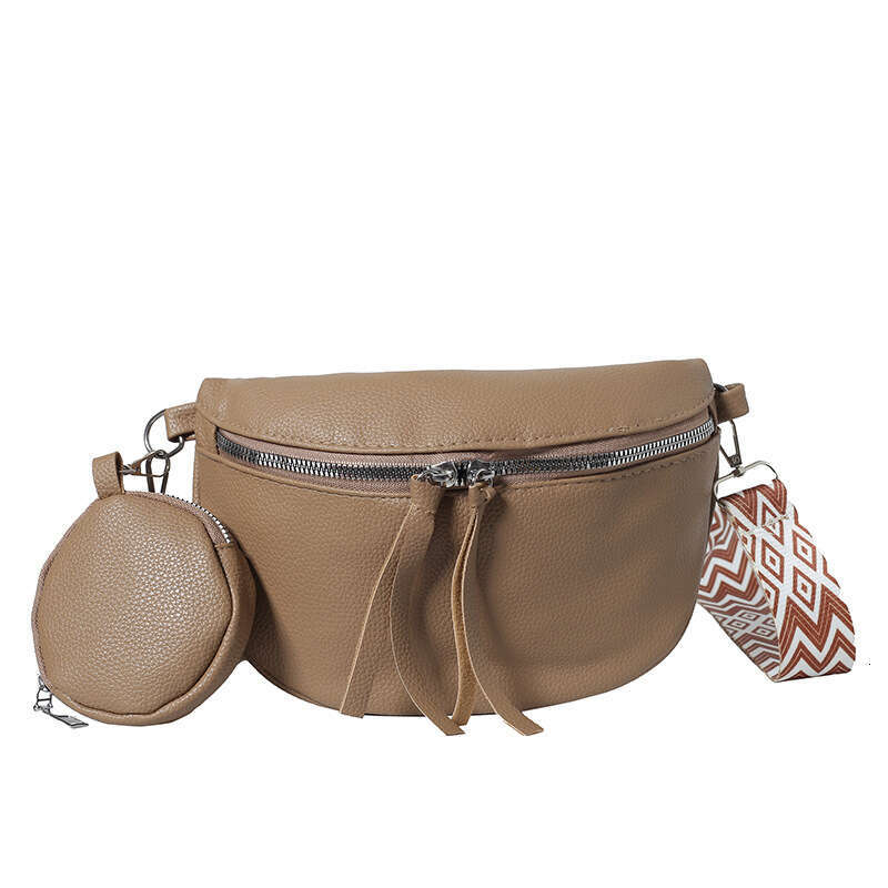 Niche Design Women's Chest 2024 New PU Texture Single Shoulder Crossbody Solid Color Simple Fashion Waist Bag