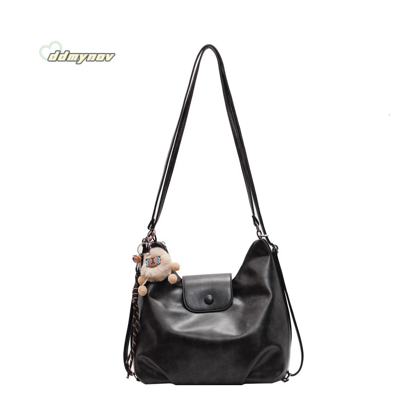 Tote 2024 New Women's Large Capacity Crossbody Versatile Commuter Backpack Niche Design Shoulder Bag ddmynov