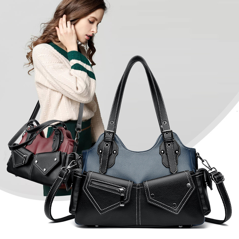 Free Shipping 2025 Luxury Designer Summer Fashion Niche Retro Color-blocking New Patchwork Single Shoulder Underarm Handbag Crossbody Bag For Women Ha