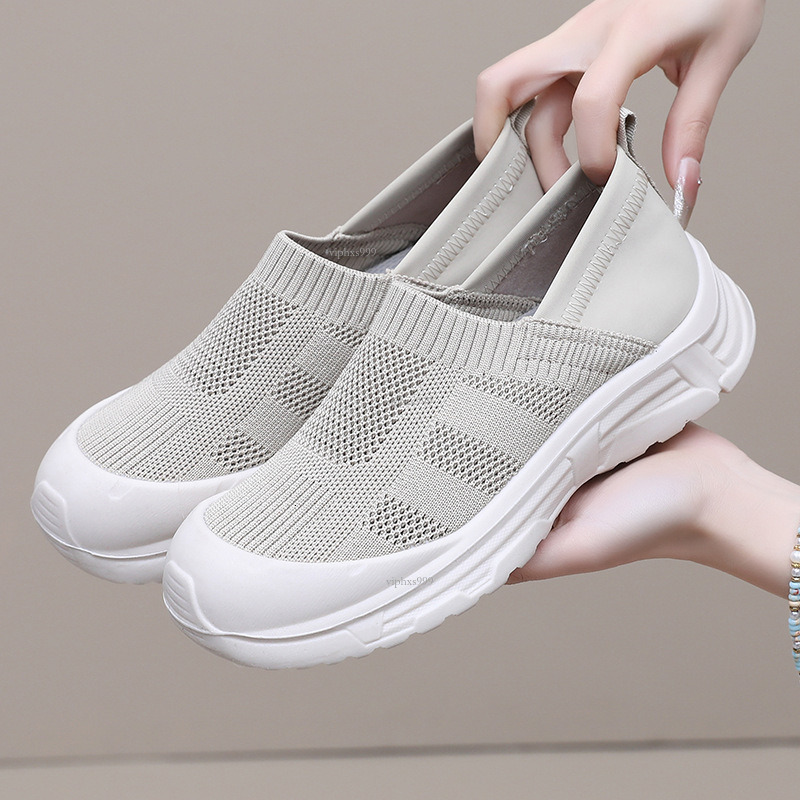 Socks Shoes New Casual Versatile Designer Shoes Sports Soft Sole Casual Shoes Outdoor Running Black Men's Shoes Slip-on Lightweight Breathable