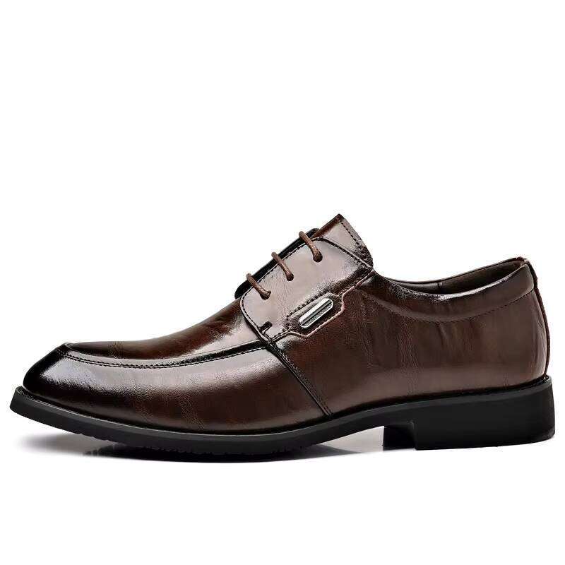 High Quality Cowhide Upper Air Out Sole Lightweight Stretch Men's Casual Leather Shoes