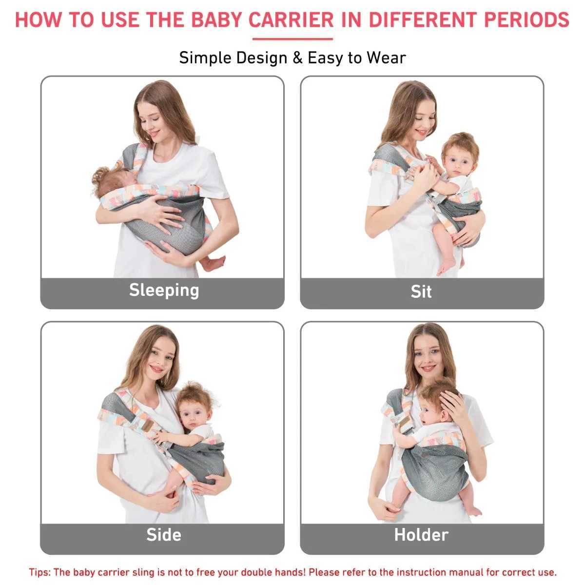 Baby Carrier Wrap Newborn Baby Bag Toddler Backpack Hip-seat Carriers Wrap Portable Sling Bags Bebes Carriers Infant Backpacks y250610KWTZ