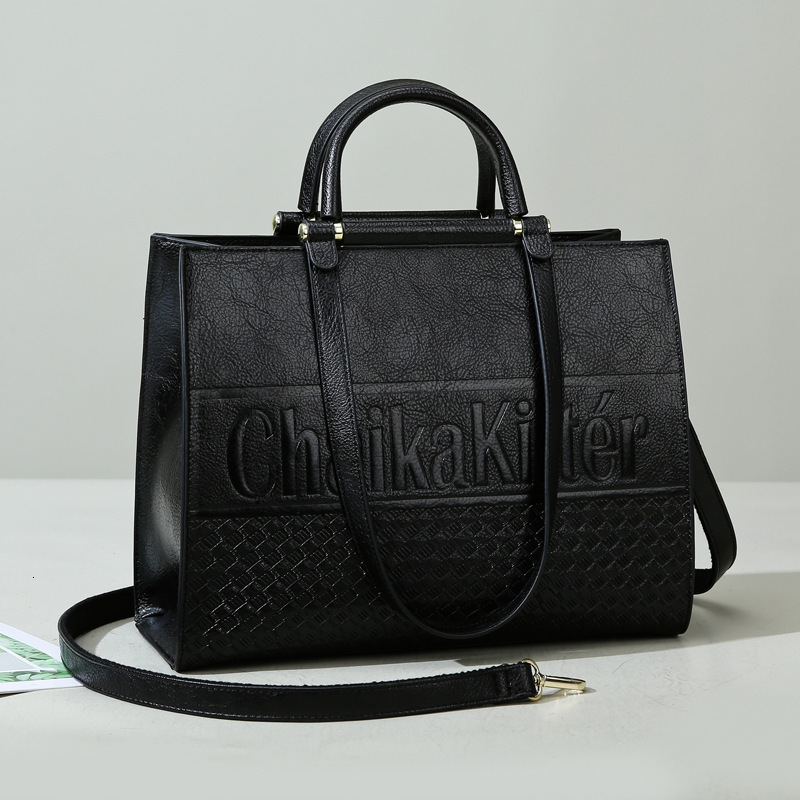 Women's Handbag New Simple Letter Embossed Tote Fashionable Large Capacity Shoulder Bag for Women