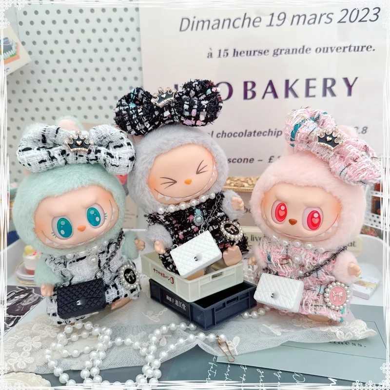 17cm Labubu Doll Accessories Clothes Kawaii Mini Luxury Design Sweet Princess Skirt Labubu Clothes Crossbody Bag Princess Shoes W250610