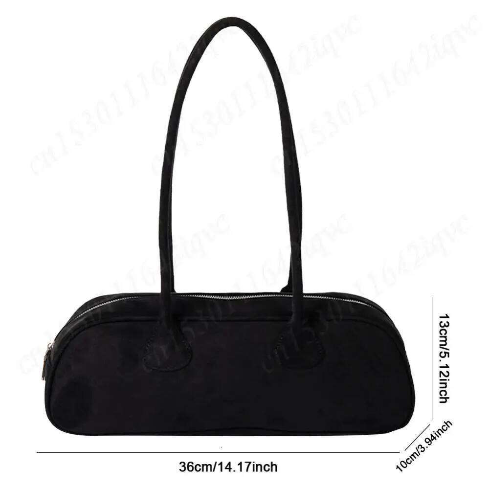 Women Boston Tote Suede Shoulder Bag Zipper Bowling Handbag Solid Color Multi-Pocket Clutch Purse For Shopping Travel