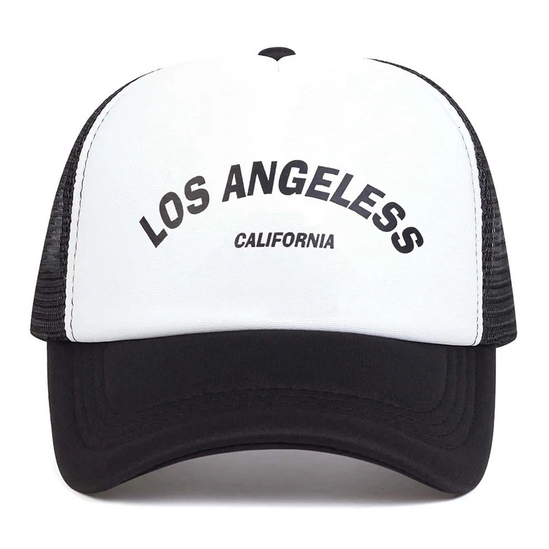 Men Women LOS ANGELES Baseball Cap Fashion Summer Breathable Mesh Caps Hats Unisex Trucker Caps Hip Hop Caps Gorras 250610