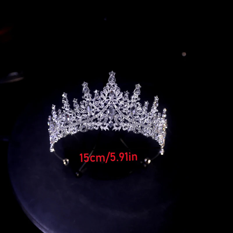1 Piece Brides Hair Accessory ious Rhinestones Elegant Wedding Headgear Jewelry Banquet Birthday Gift Baroque Crown 250610