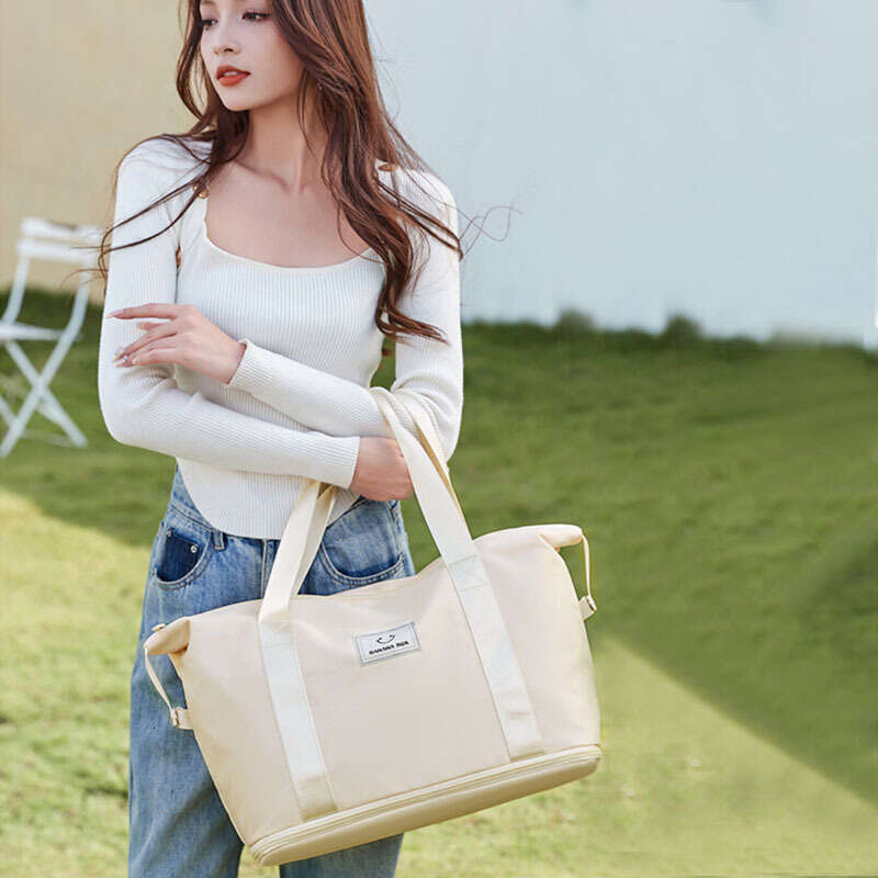 Famous brand bags can be used for travel, trolley case storage, new wet and dry separation suitcase, large capacity multi-function handheld fitness ba