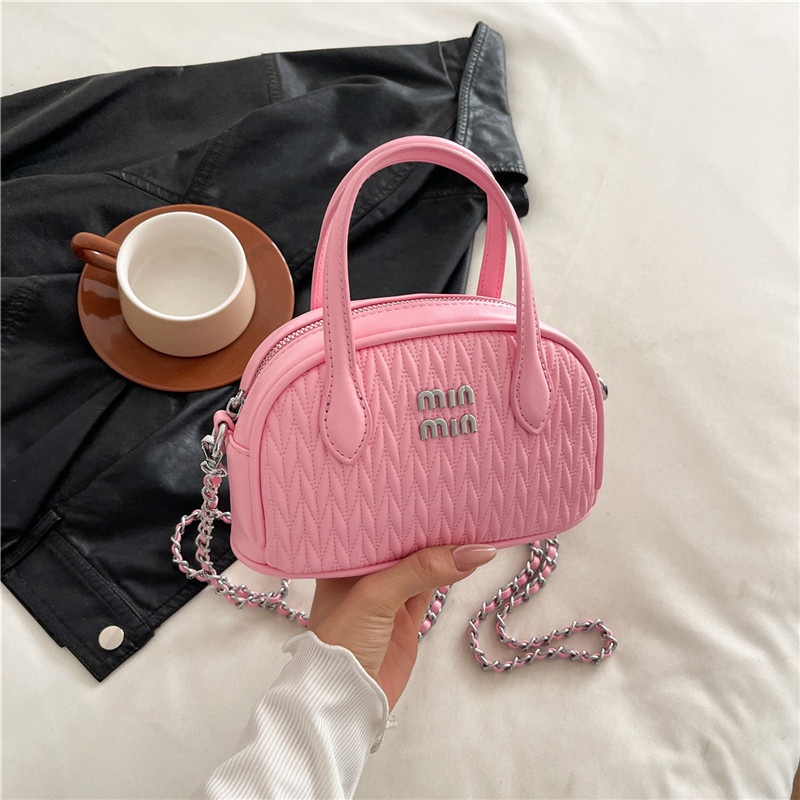 2025 Free Shipping Women's Designer Luxury Fashion New Wrinkle Fashion Small Square Bag Single Shoulder Crossbody Bag black