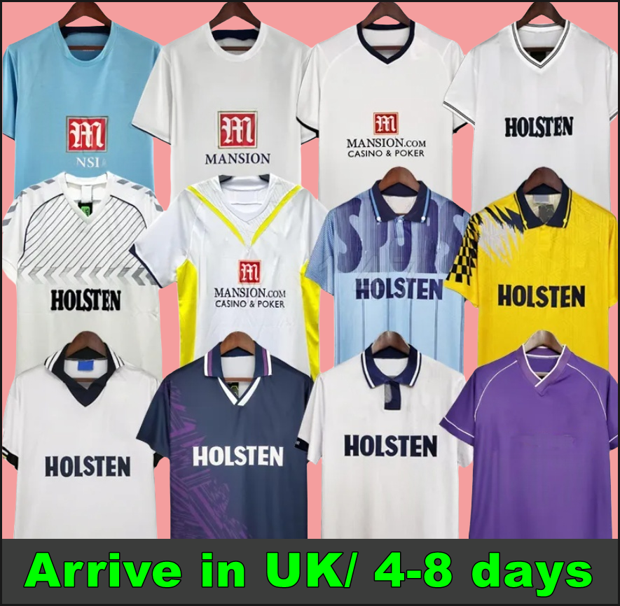 Retro 2006 07 08 09 1983 84 1986 soccer jerseyS spursES Klinsmann GASCOIGNE ANDERTON SHERINGHAM 1991 92 93 94 95 98 1999 classic Vintage SHIRTS uniforms