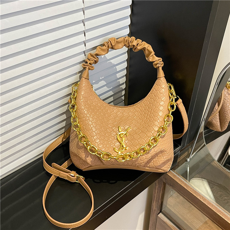 Designer bag free shipping 2025 new fashion light luxury high-end texture printed chain shoulder crossbody bag for womens