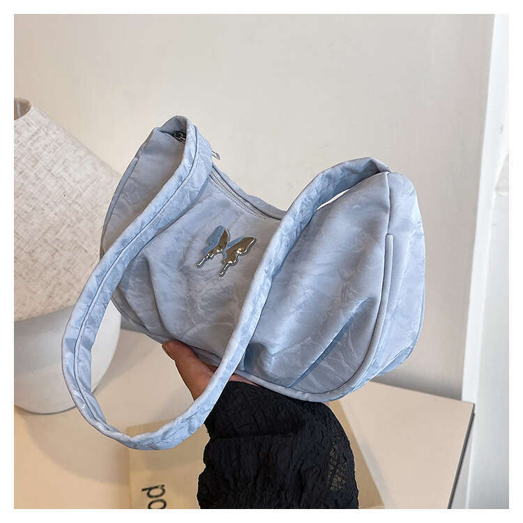 Pleated Shoulder New Niche Design Versatile Ins Underarm Trending Korean Style Women's Bag This Year