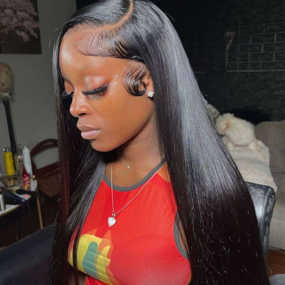 13x6 Hd Bone Frontal Wig Pre Plucked Brazilian Remy Straight 13x4 Lace Front 100% Human Hair Wigs For Women
