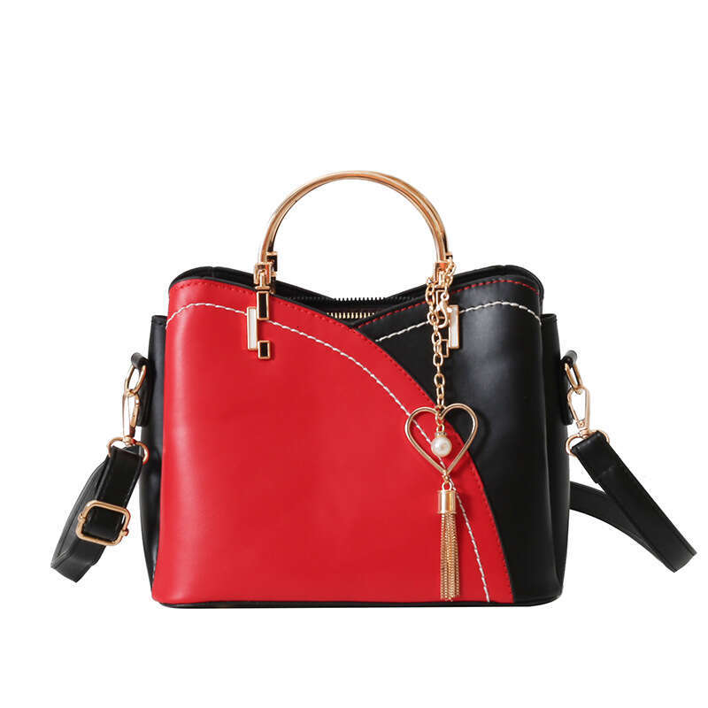 Women's 2024 New Trend Handbag Color-Block Shoulder Large Capacity Fashion Light Luxury Crossbody Bag GUHUISHU
