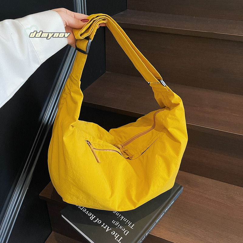 Crossbody for Women, Ins Style, Lightweight, Large Capacity, Dumpling High Appearance, Simple Solid Color, Shoulder Bag, Class Bag ddmynov ddmynov