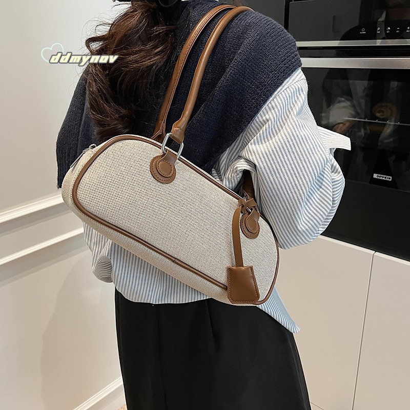 for Women 2025 New Spring Summer Niche High-end Handheld Bowling Single Shoulder Crossbody Baguette Bag ddmynov