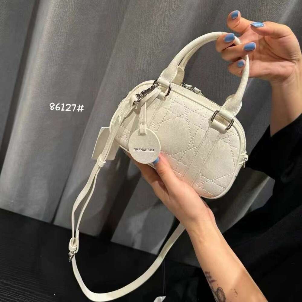 New Korean Style Solid Color Embroidered Handbag Fashion Versatile Shoulder Niche Crossbody Bag for Women