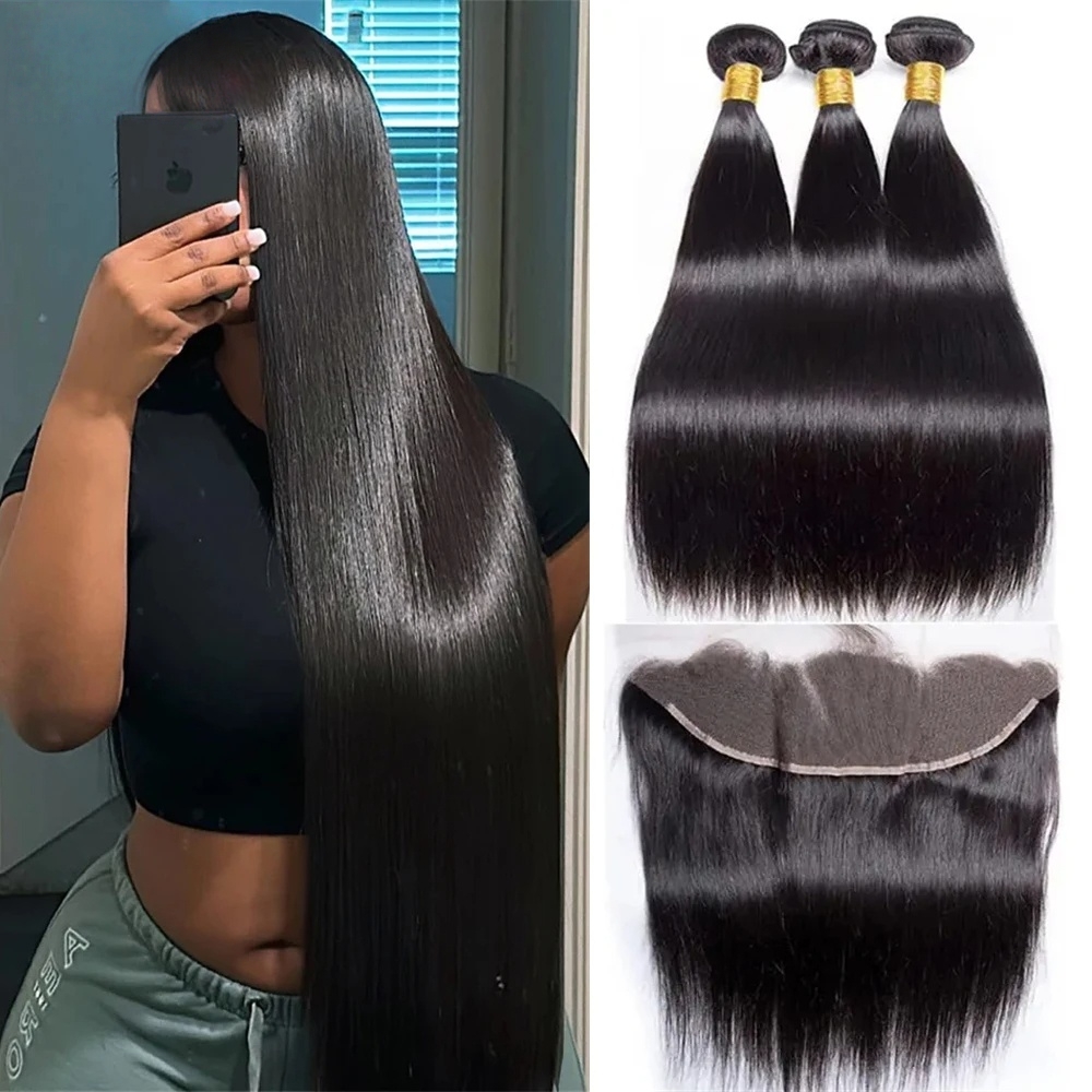8 Inch Straight Bundles Human Hair Burmese Curly Raw Hair Bundles Double Weft Virgin Hair Extensions Quick Weaving 100% Human Hair Body Wave 3 4 Bundl