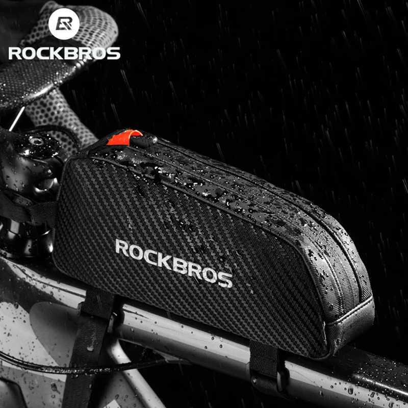 ROCKBROS Front Bike Bags Reflective Frame Tube Cycling Bag Large Capacity Fietstassen Ultralight Bicycle Bags Cycling Pannier 250610