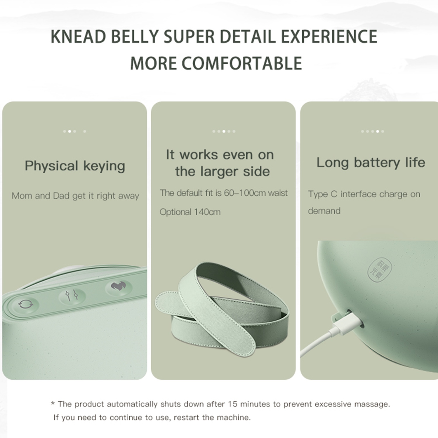 Jade Stone Abdominal Massager Belt with Heating Electric Jade Belly Kneading Device for Constipation Relief Uterus Care and Stomach Wellness