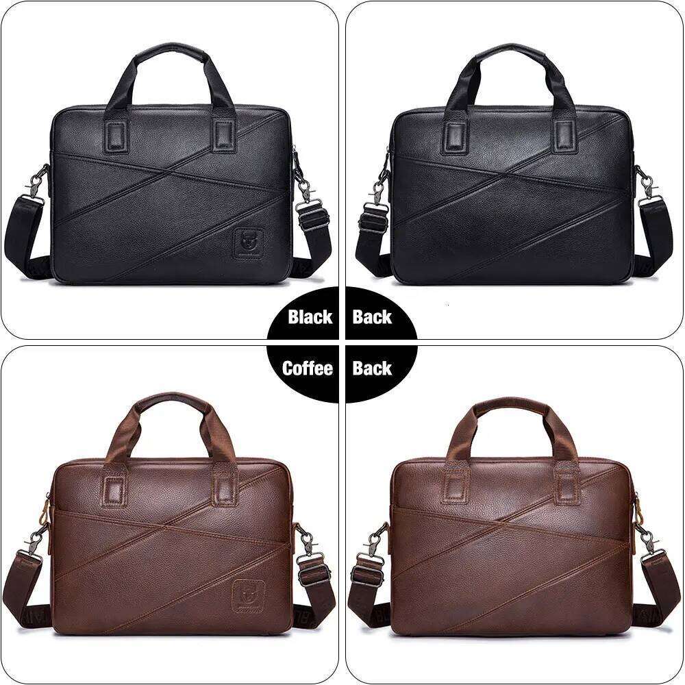 BULLCAPTAIN 2020 Men's Briefcase Business Handbag Can Be Used For 15 Inch Laptop Casual Shoulder Messenger Bags Leather Bag Men