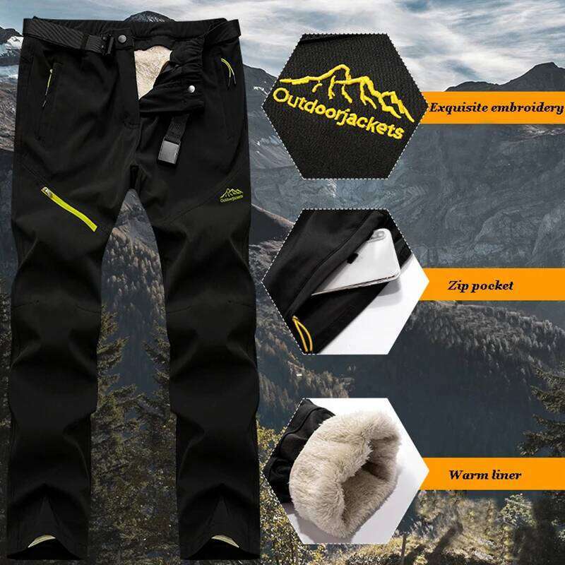 New Men And Women Outdoor Windproof Waterproof Warm 2 in 1 Snow Trousers Winter Ski Snowboard Pants Brand -40 Degrees