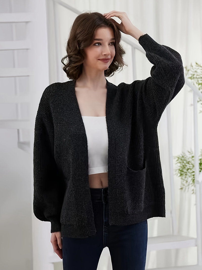 Long and large cardigan women's coat is casual and lazy, and thin spring and autumn sweaters are worn outside the wind.