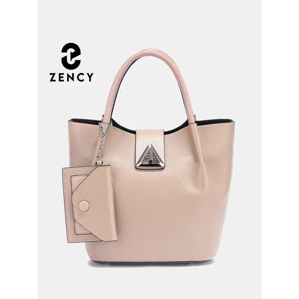 Zency 100% Genuine Leather Designer Shoulder For Women Crossbody Top Handle Bag With Free Card Coin Organizer Purse Handbag