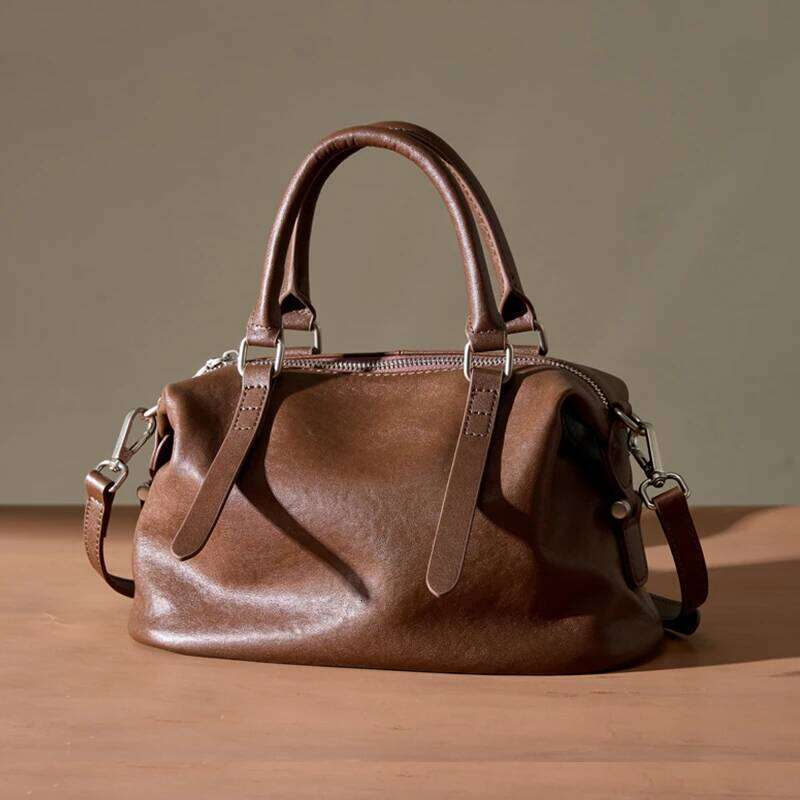 Hifashion Vintage Genuine Leather Handbags For Women 2025 Trend Designer Top Handle Satchel Work Ladies Shoulder Crossbody Bags