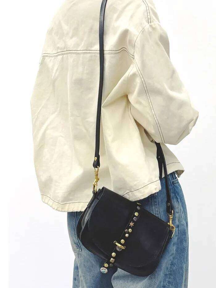 Vintage organizer designer handmade top layer cowhide women's shoulder weekend outdoor genuine leather crossbody bag