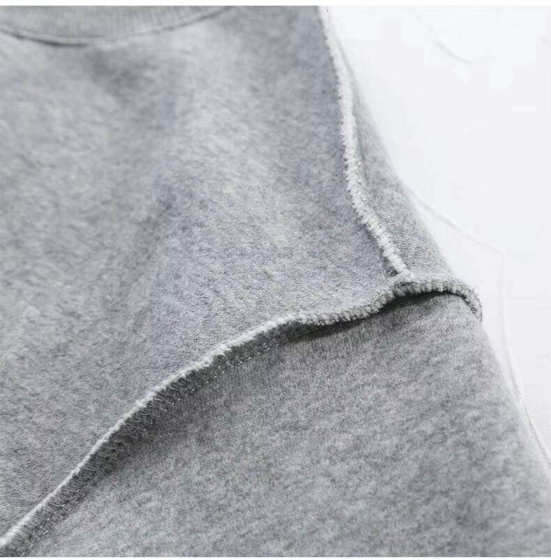Winter Without Pockets Short Round Neck Sweatshirt Women's Thick Hoodie Plain High Quality