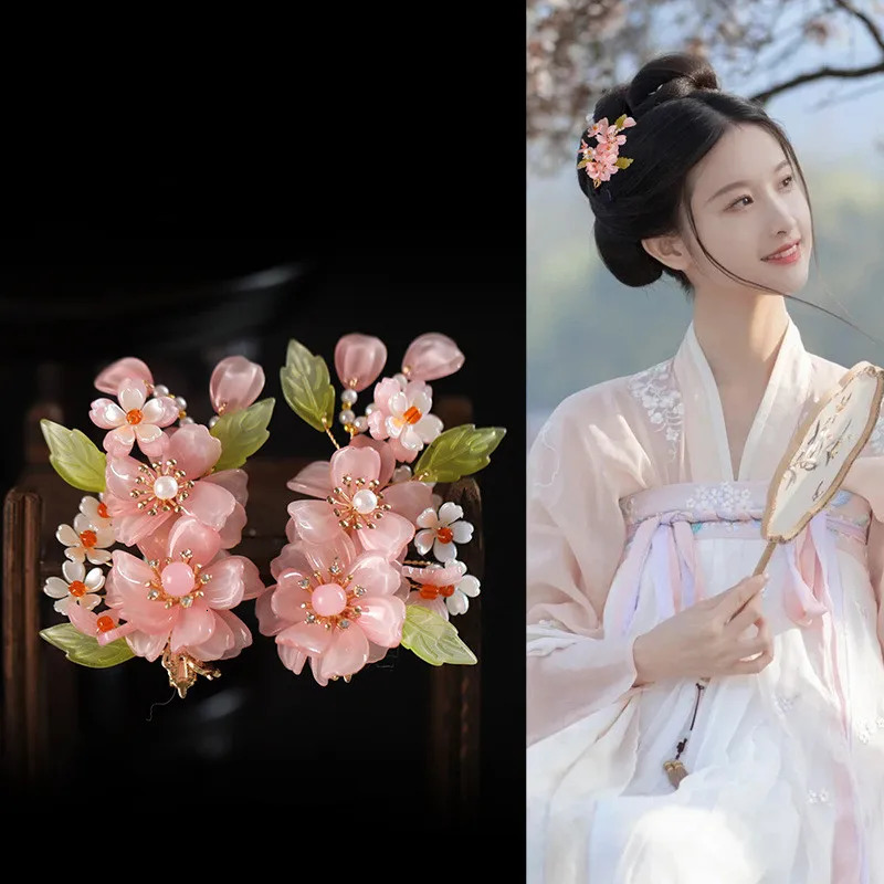 Chinese Hanfu Hair Accessories Set Hair Clip Hairpins Haircomb Bridal Headdress Retro Wedding Hair Accessories Headwear Gift 250610