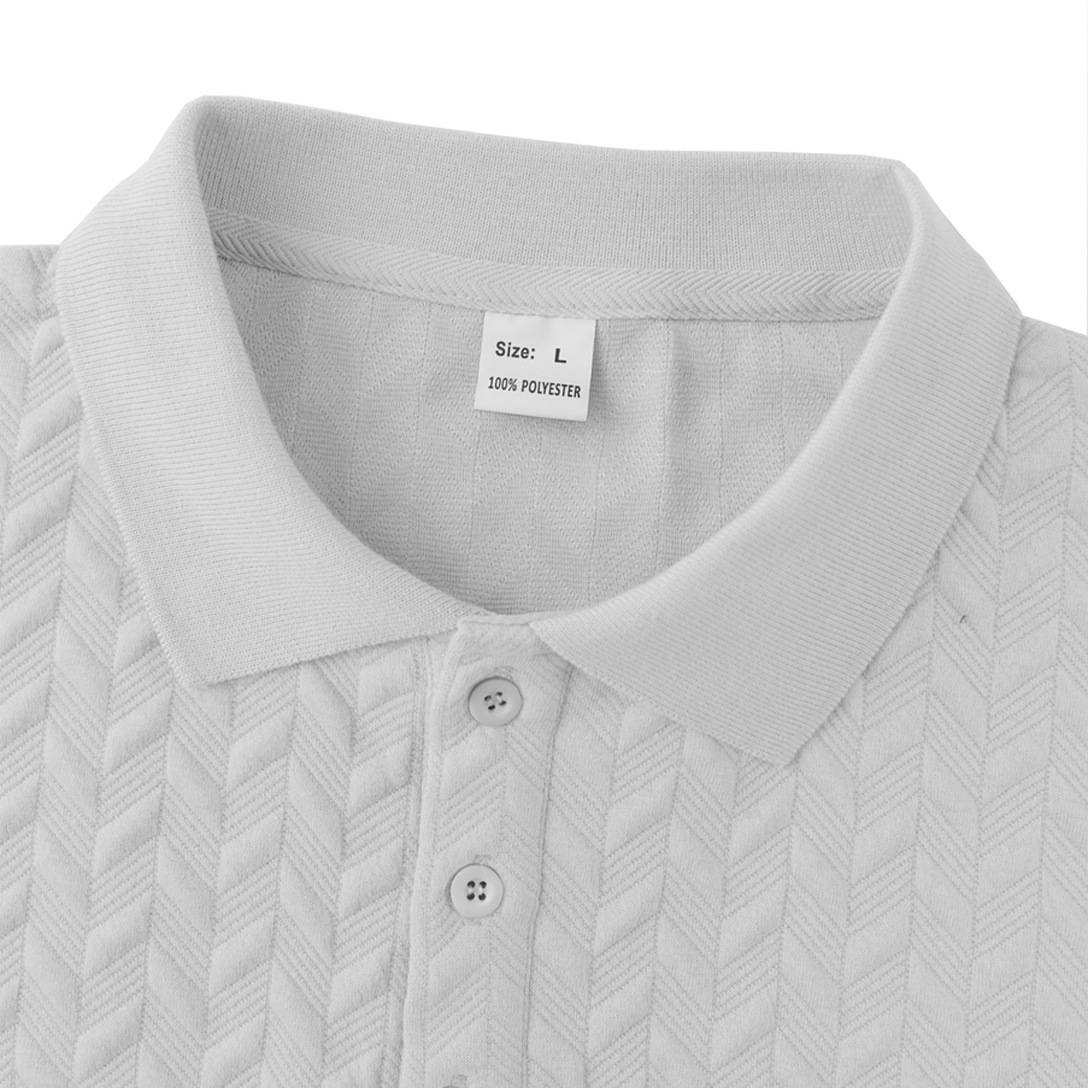 Men's POLO shirts designer T-shirts high-end front panel fashion summer heavyweight jacquard design simple casual business loose POLO short sleev
