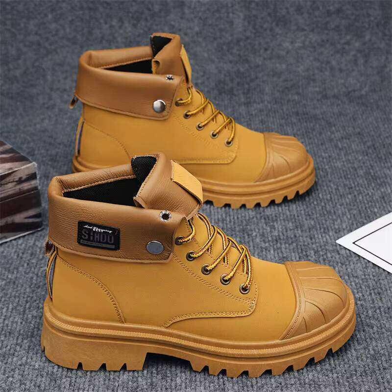 Hot Selling Autumn and Winter Thick Soled Short Boots, Men's Couple's Leather Custom Boots Casual Shoes