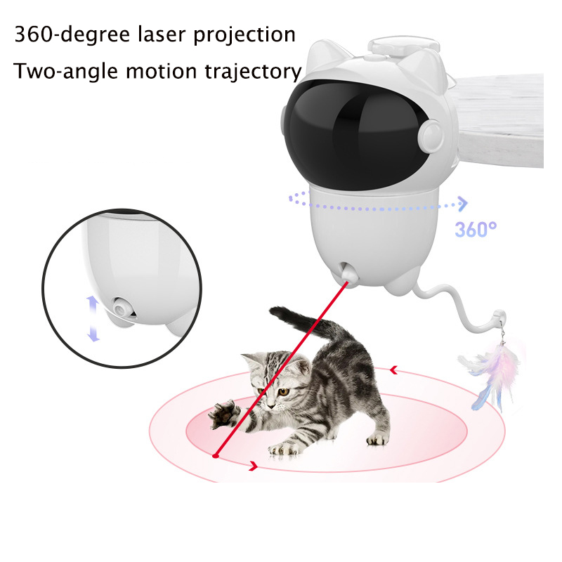 Automatic Laser Cat Teaser: Smart Self-Entertainment Toy for Boredom Relief