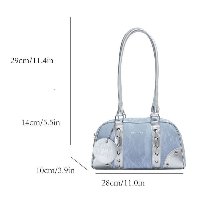 2025 Bag For Women, Large Capacity Single Shoulder Underarm Color-Blocked Handbag Boston Bag, Trendy And Versatile
